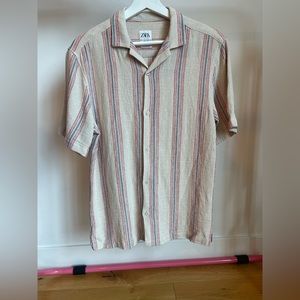 Zara shirt. Relaxed fit but fits like slim cut